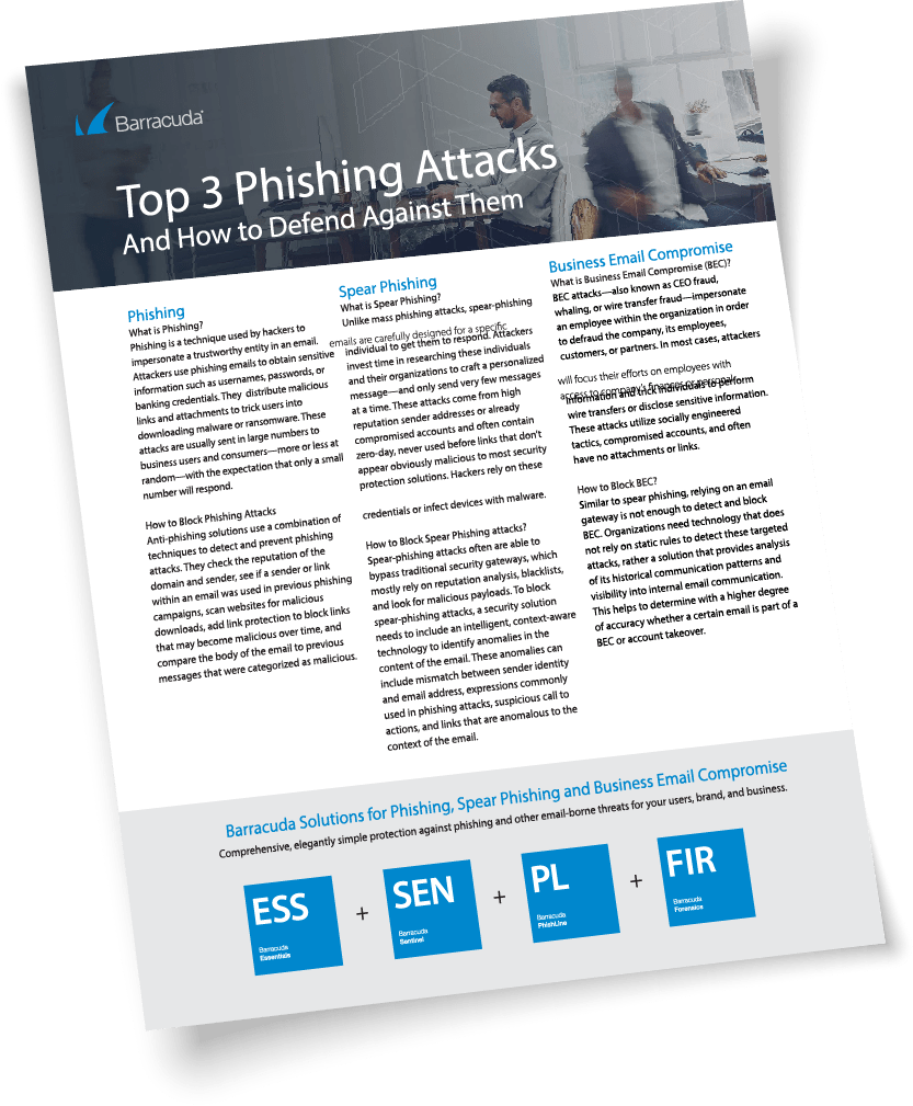 Top 3 Phishing Attacks